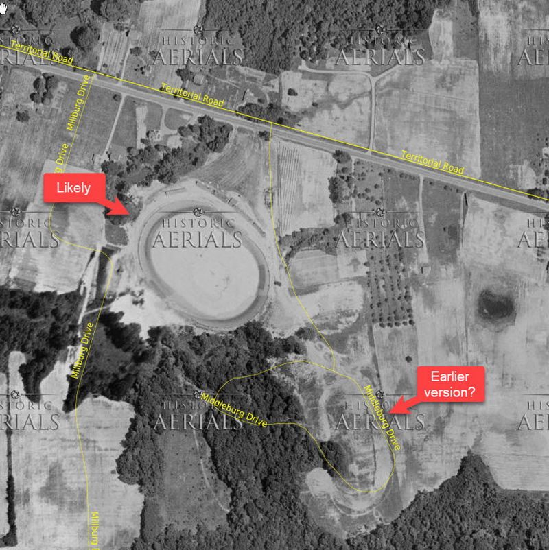 Millburg Speedway - 1955 Aerial